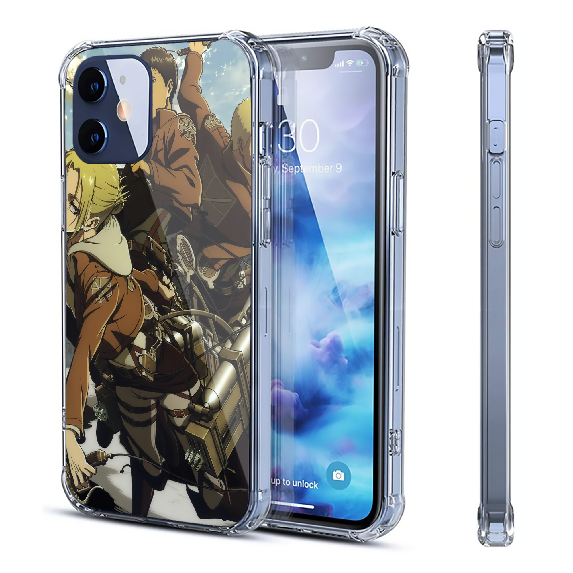 （画像用） 進撃の巨人 Attack on Titan 【iPhone 12シリーズ対応】透明スマホケース（クリアソフトケース）